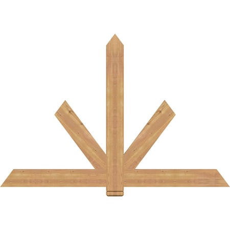 Ekena Millwork Kennewick Timber Gable Bracket, Western Red Cedar, 72"W x 48"H x 1 1/2"D x 5 1/2"F, 16/12 Pitch GBW072X48X0206KEN00SWR